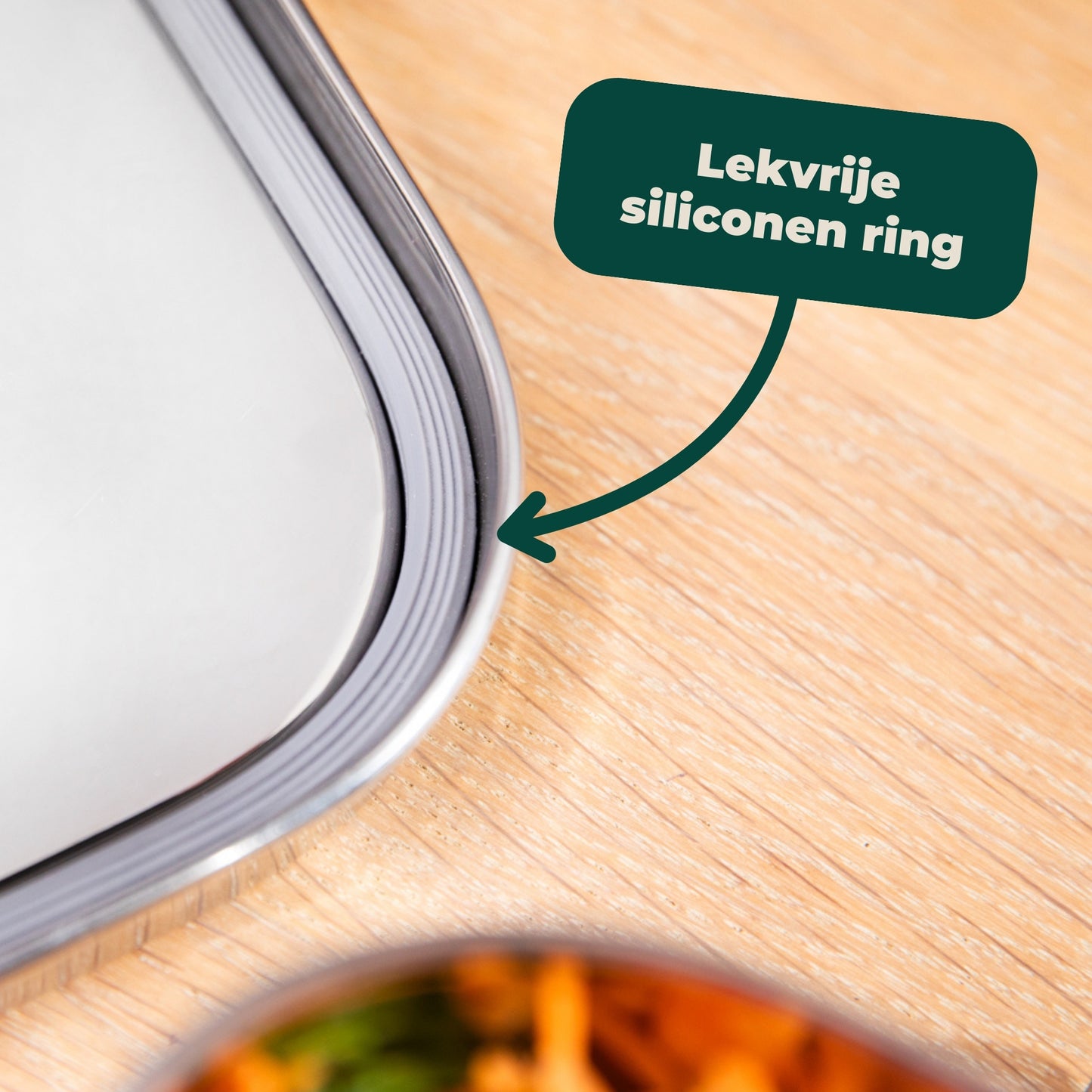 RVS Lunchbox Lekvrij Vierkant