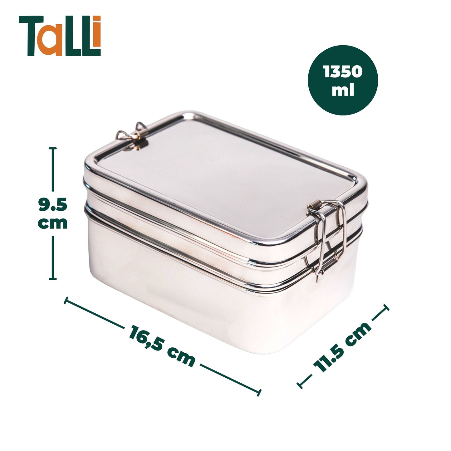 3-in-1 Grote RVS Lunchbox