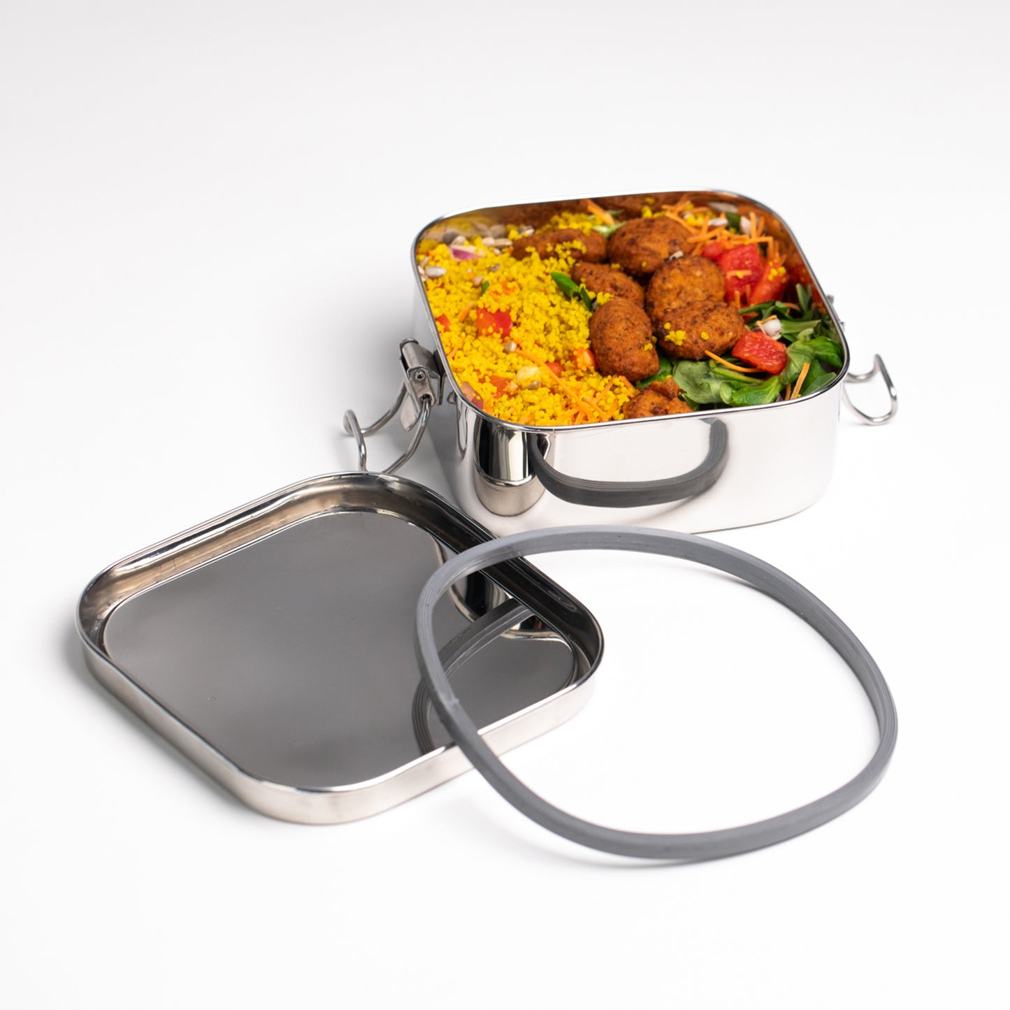 RVS Lunchbox Lekvrij Vierkant