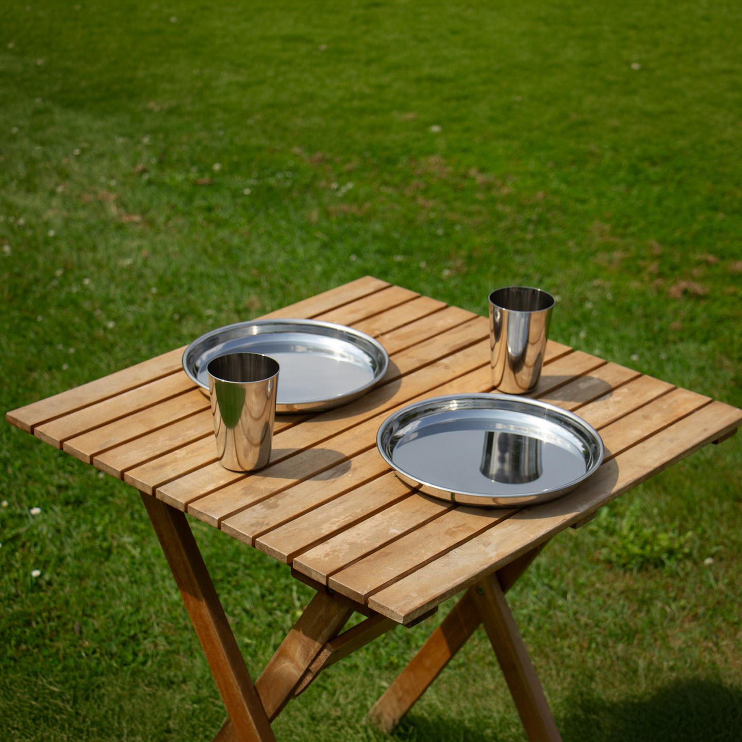 Roestvrijstalen (RVS) Camping Set (2 Personen)