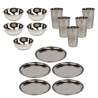 Roestvrijstalen (RVS) Camping Set (5 Personen)