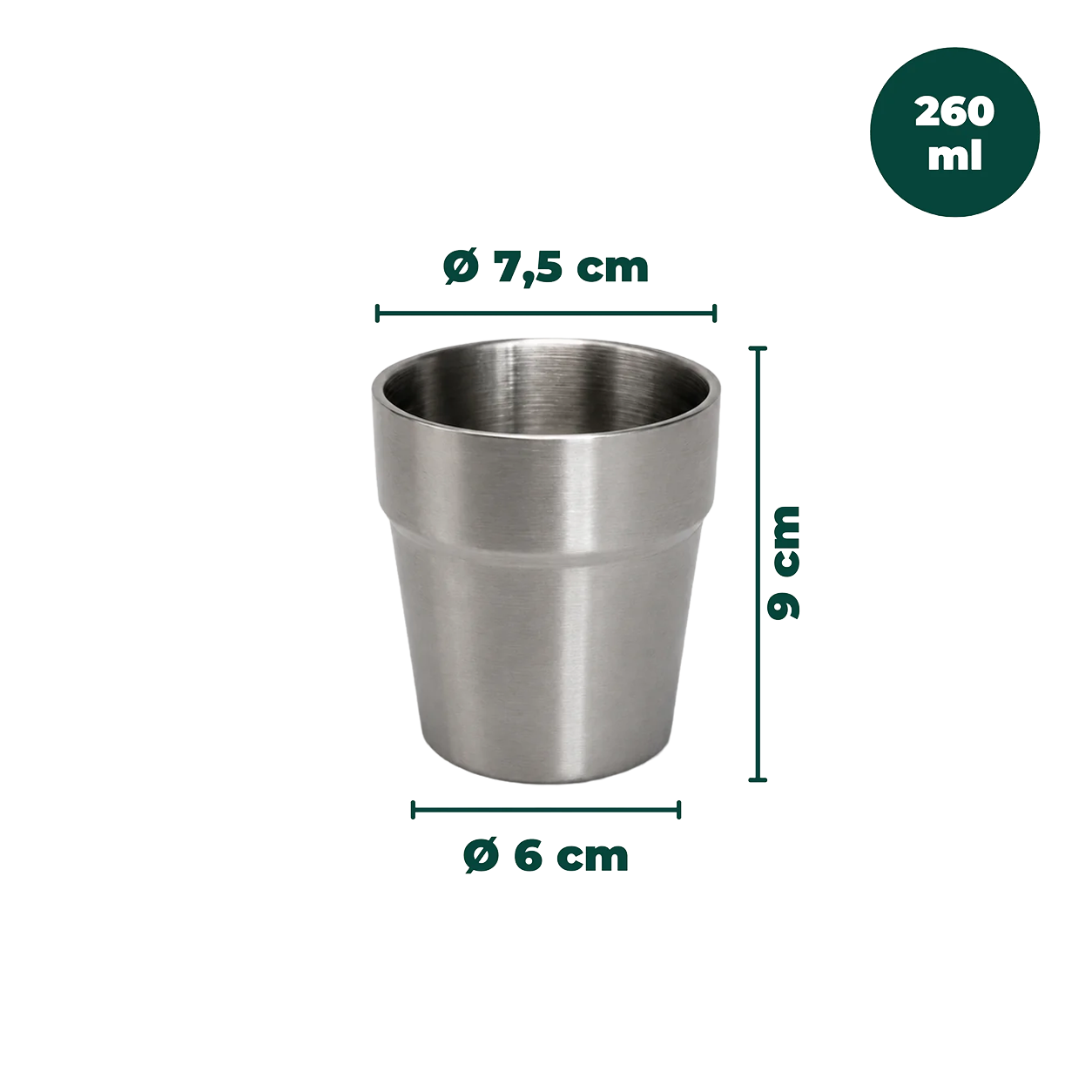 RVS kinderbeker 260 ml (set van 2)