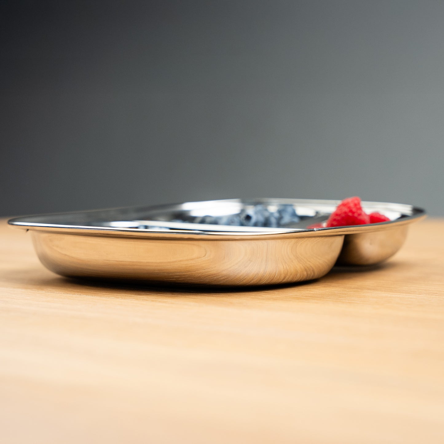 RVS Kinderborden met vakjes Ovaal