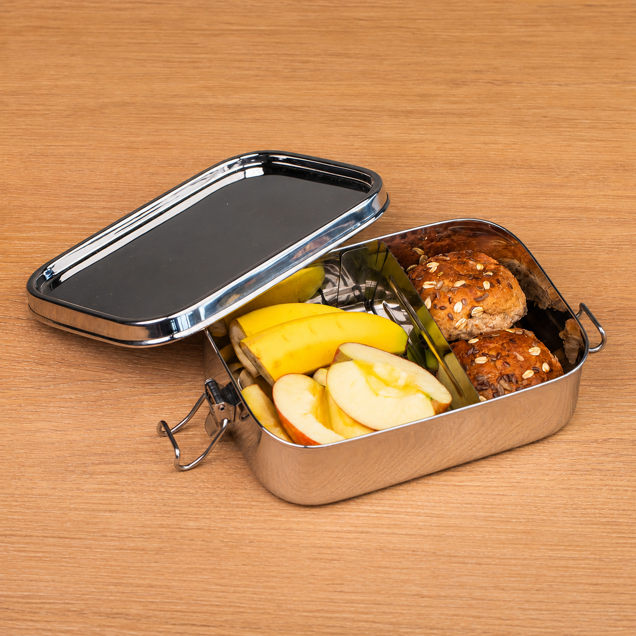 RVS Lunchbox Lekvrij Groot (+divider)