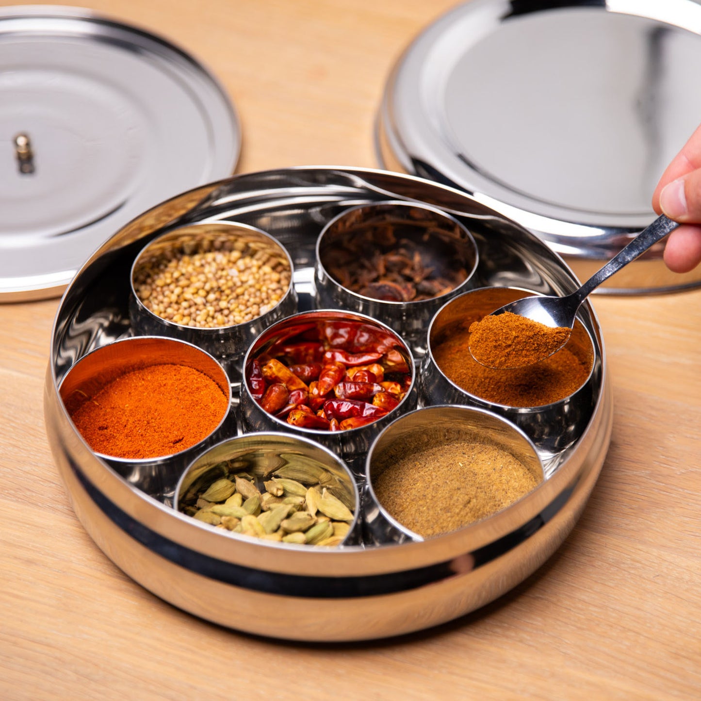 RVS Specerijen Blik (Masala Dabba)