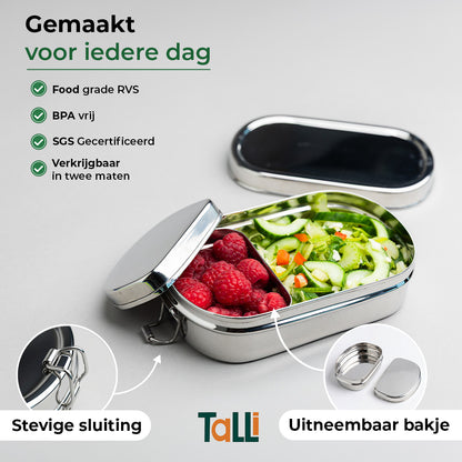 RVS Lichte Lunchbox Ovaal