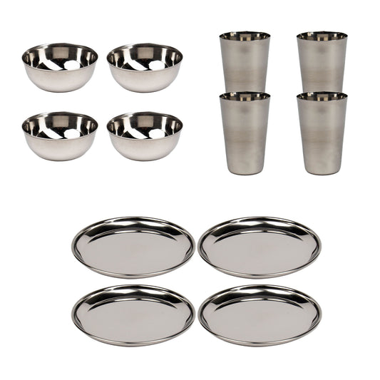 Roestvrijstalen (RVS) Camping Set (4 Personen)