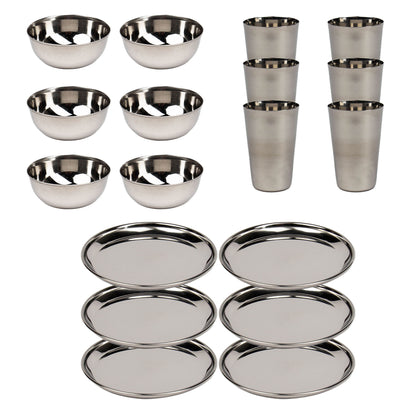 Roestvrijstalen (RVS) Camping Set (6 Personen)