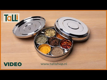 RVS Indian Spice Box (Klein) (Masala Dabba)